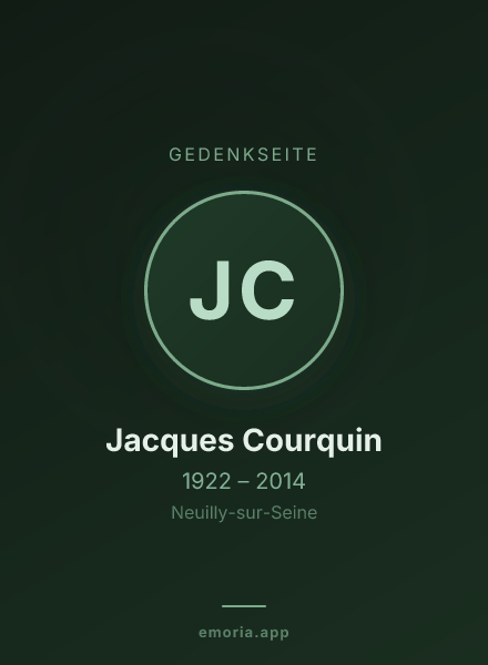 Gedenkportrait von Jacques Courquin