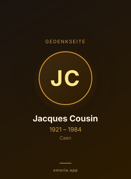 Gedenkportrait von Jacques Cousin