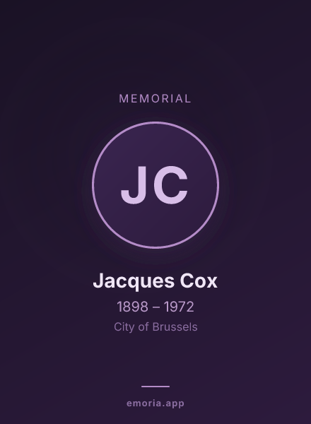 Memorial portrait of Jacques Cox