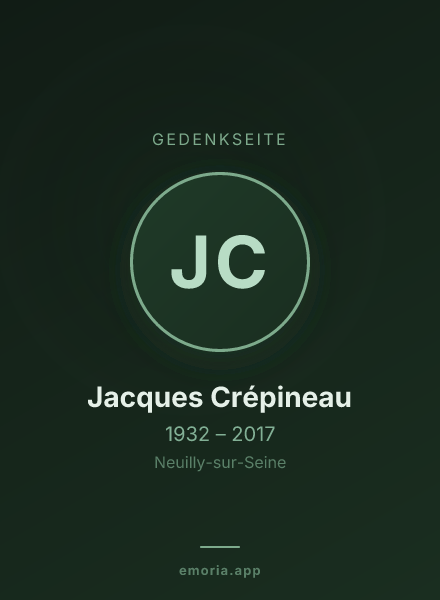 Gedenkportrait von Jacques Crépineau