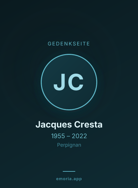 Gedenkportrait von Jacques Cresta