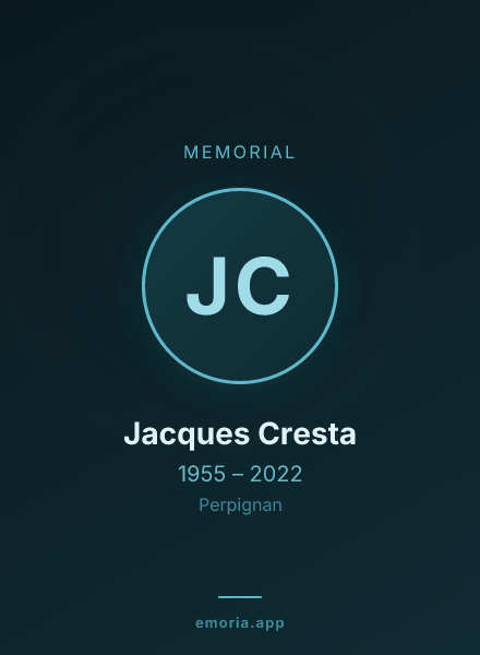 Memorial portrait of Jacques Cresta