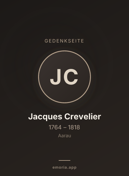 Gedenkportrait von Jacques Crevelier