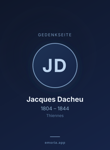 Gedenkportrait von Jacques Dacheu