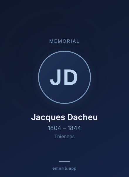 Memorial portrait of Jacques Dacheu