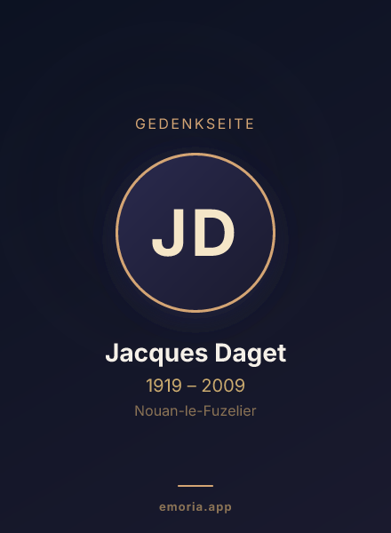 Gedenkportrait von Jacques Daget