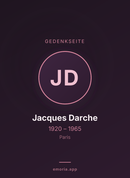 Gedenkportrait von Jacques Darche