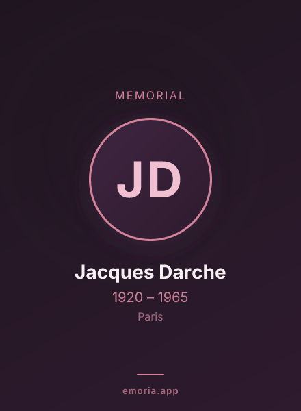 Memorial portrait of Jacques Darche