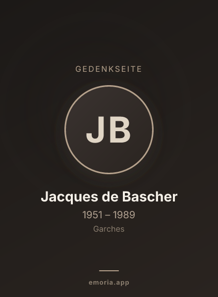 Gedenkportrait von Jacques de Bascher