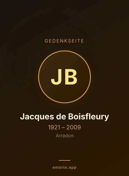 Gedenkportrait von Jacques de Boisfleury