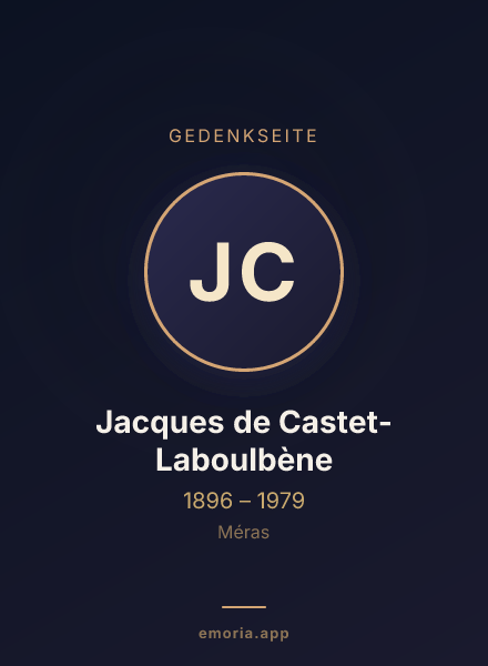 Gedenkportrait von Jacques de Castet-Laboulbène