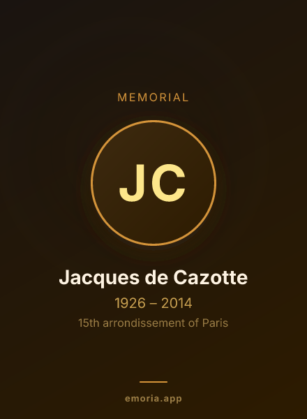 Memorial portrait of Jacques de Cazotte
