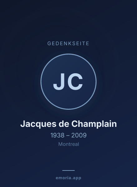 Gedenkportrait von Jacques de Champlain