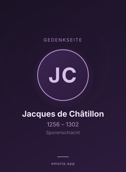 Gedenkportrait von Jacques de Châtillon