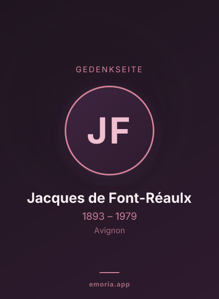 Gedenkportrait von Jacques de Font-Réaulx
