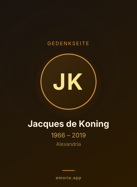 Gedenkportrait von Jacques de Koning