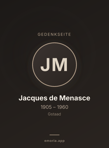 Gedenkportrait von Jacques de Menasce