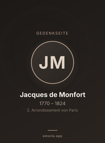 Gedenkportrait von Jacques de Monfort