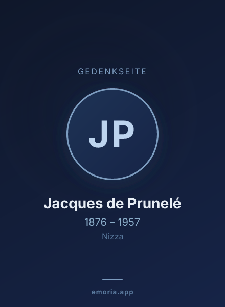 Gedenkportrait von Jacques de Prunelé