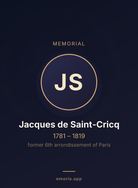 Memorial portrait of Jacques de Saint-Cricq