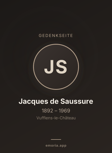 Gedenkportrait von Jacques de Saussure