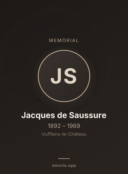 Memorial portrait of Jacques de Saussure