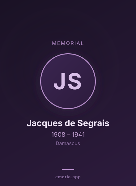 Memorial portrait of Jacques de Segrais