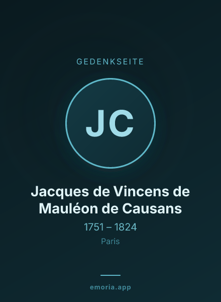Gedenkportrait von Jacques de Vincens de Mauléon de Causans