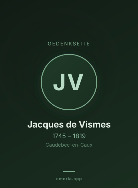 Gedenkportrait von Jacques de Vismes
