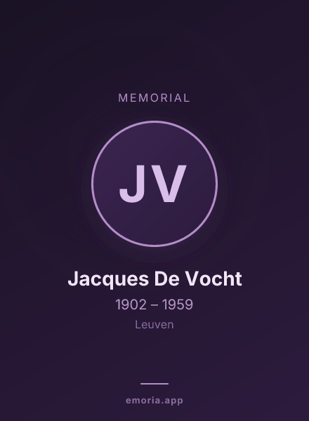 Memorial portrait of Jacques De Vocht