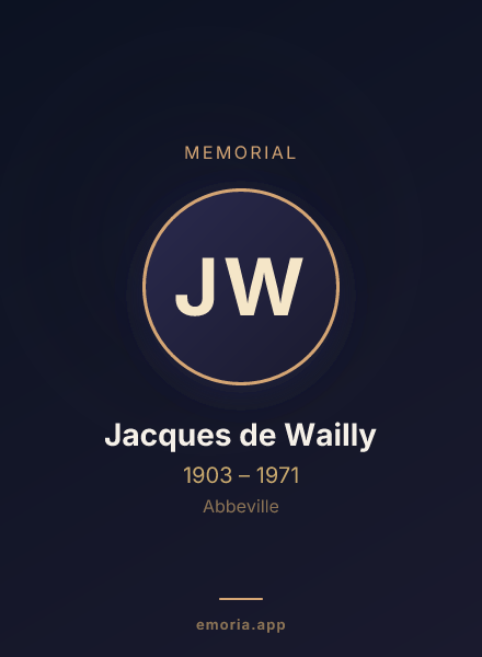 Memorial portrait of Jacques de Wailly