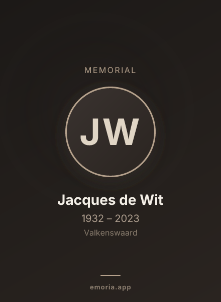Memorial portrait of Jacques de Wit