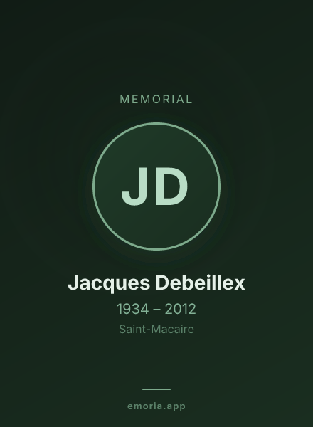 Memorial portrait of Jacques Debeillex