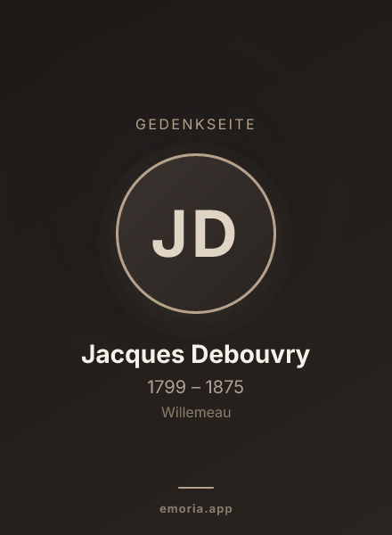 Gedenkportrait von Jacques Debouvry