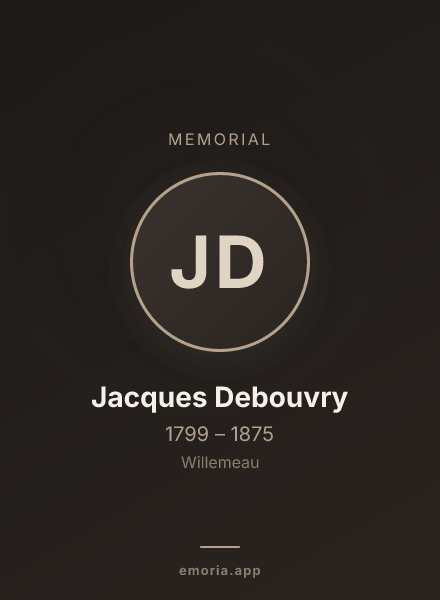 Memorial portrait of Jacques Debouvry