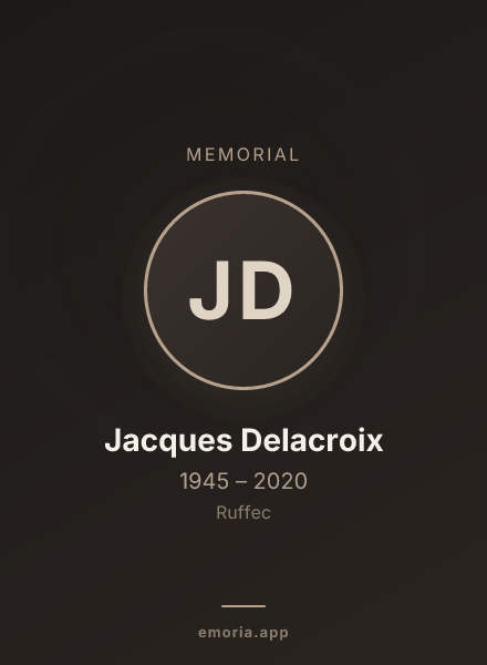 Memorial portrait of Jacques Delacroix