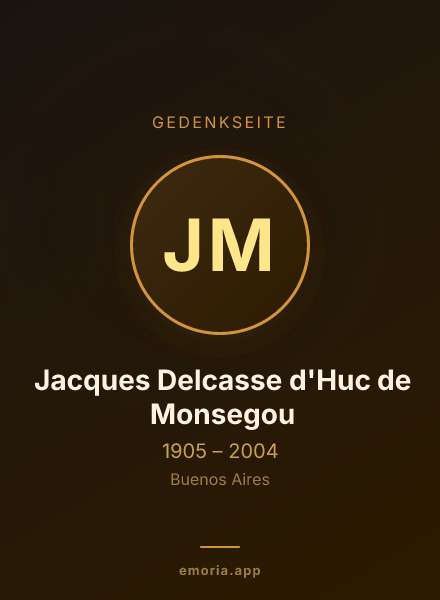 Gedenkportrait von Jacques Delcasse d'Huc de Monsegou