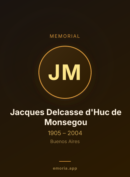Memorial portrait of Jacques Delcasse d'Huc de Monsegou