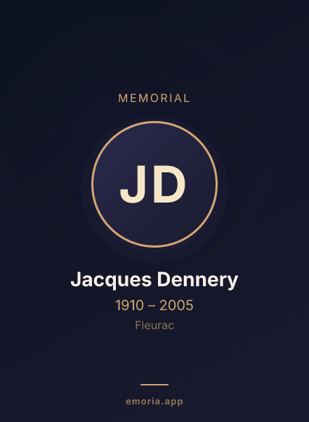 Memorial portrait of Jacques Dennery