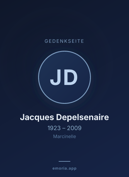 Gedenkportrait von Jacques Depelsenaire