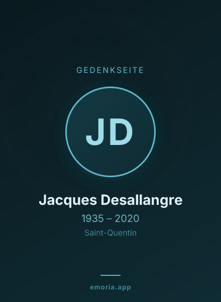 Gedenkportrait von Jacques Desallangre