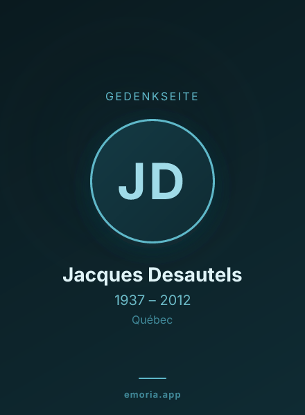 Gedenkportrait von Jacques Desautels