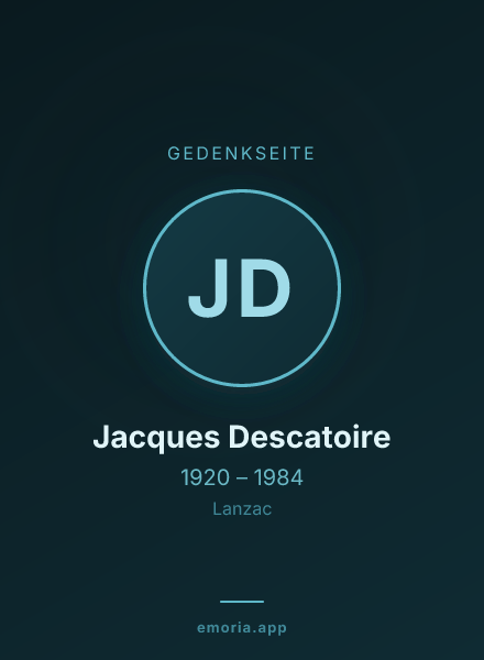 Gedenkportrait von Jacques Descatoire