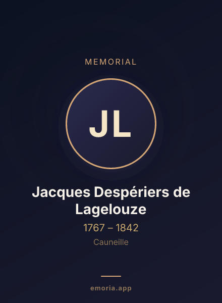 Memorial portrait of Jacques Despériers de Lagelouze