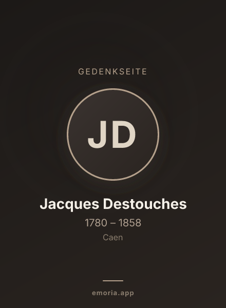 Gedenkportrait von Jacques Destouches