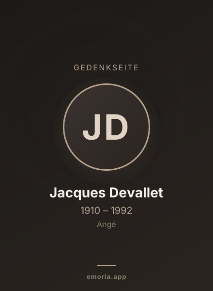 Gedenkportrait von Jacques Devallet