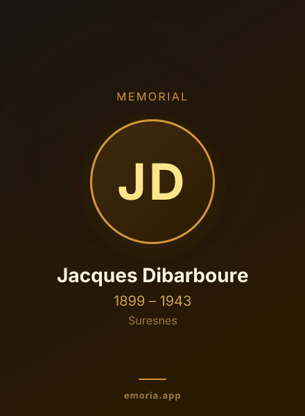Memorial portrait of Jacques Dibarboure