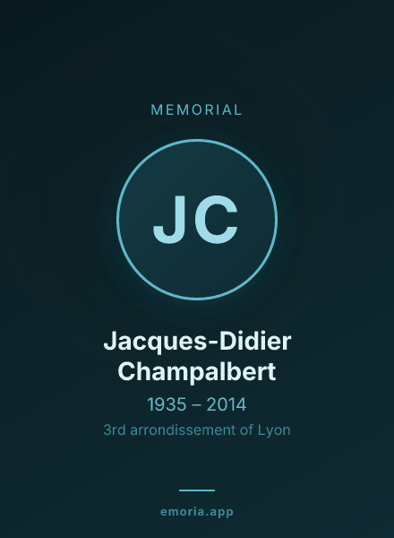 Memorial portrait of Jacques-Didier Champalbert