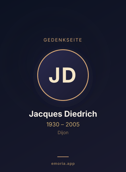Gedenkportrait von Jacques Diedrich