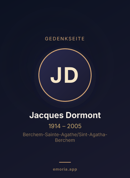 Gedenkportrait von Jacques Dormont